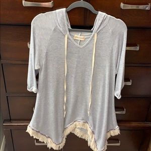 Gray Tunic with Fringe
